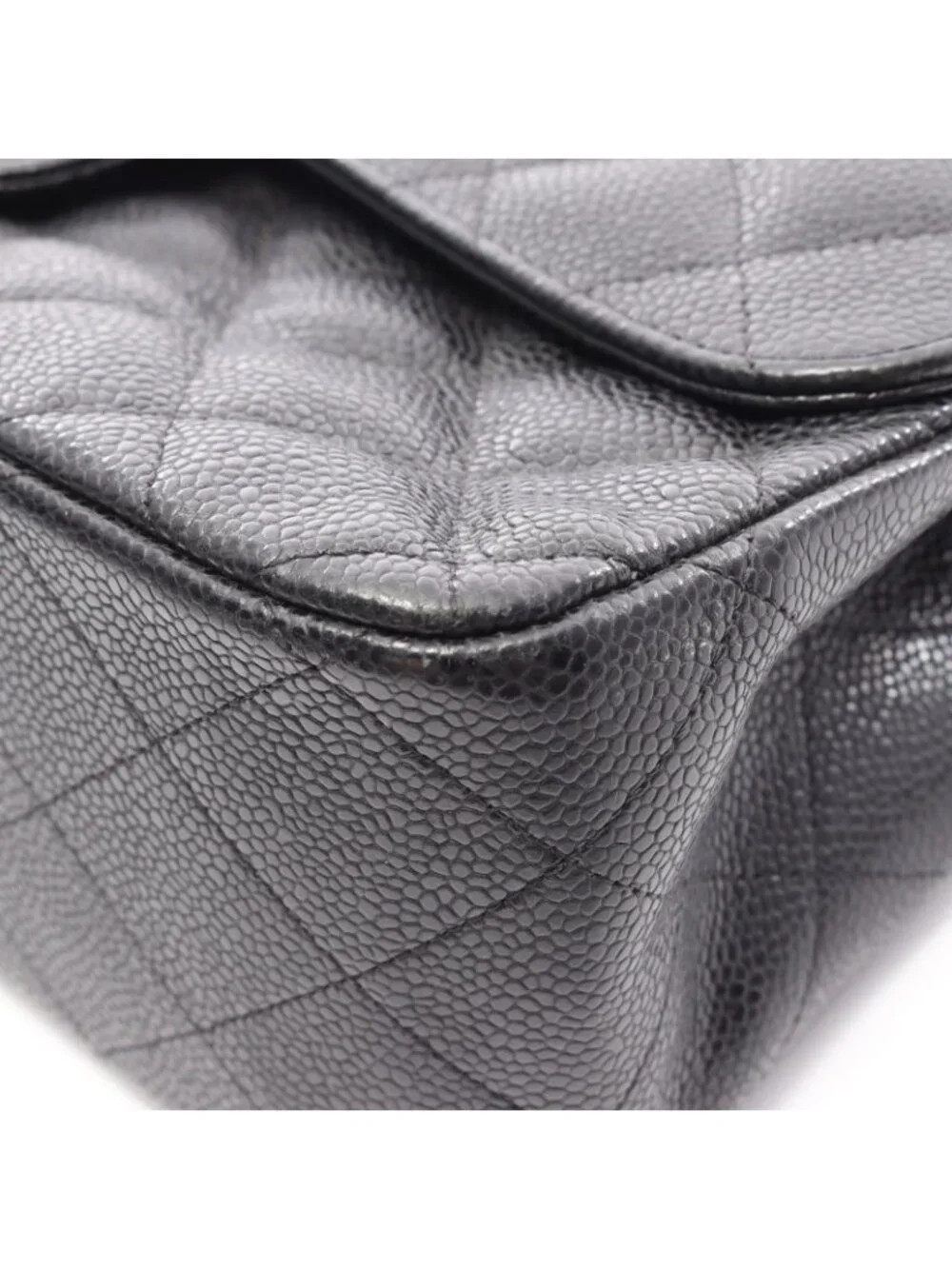 Chanel Shoulder Bag Deca Quilted 30 Classic Large Double Flap Black Calf Chain